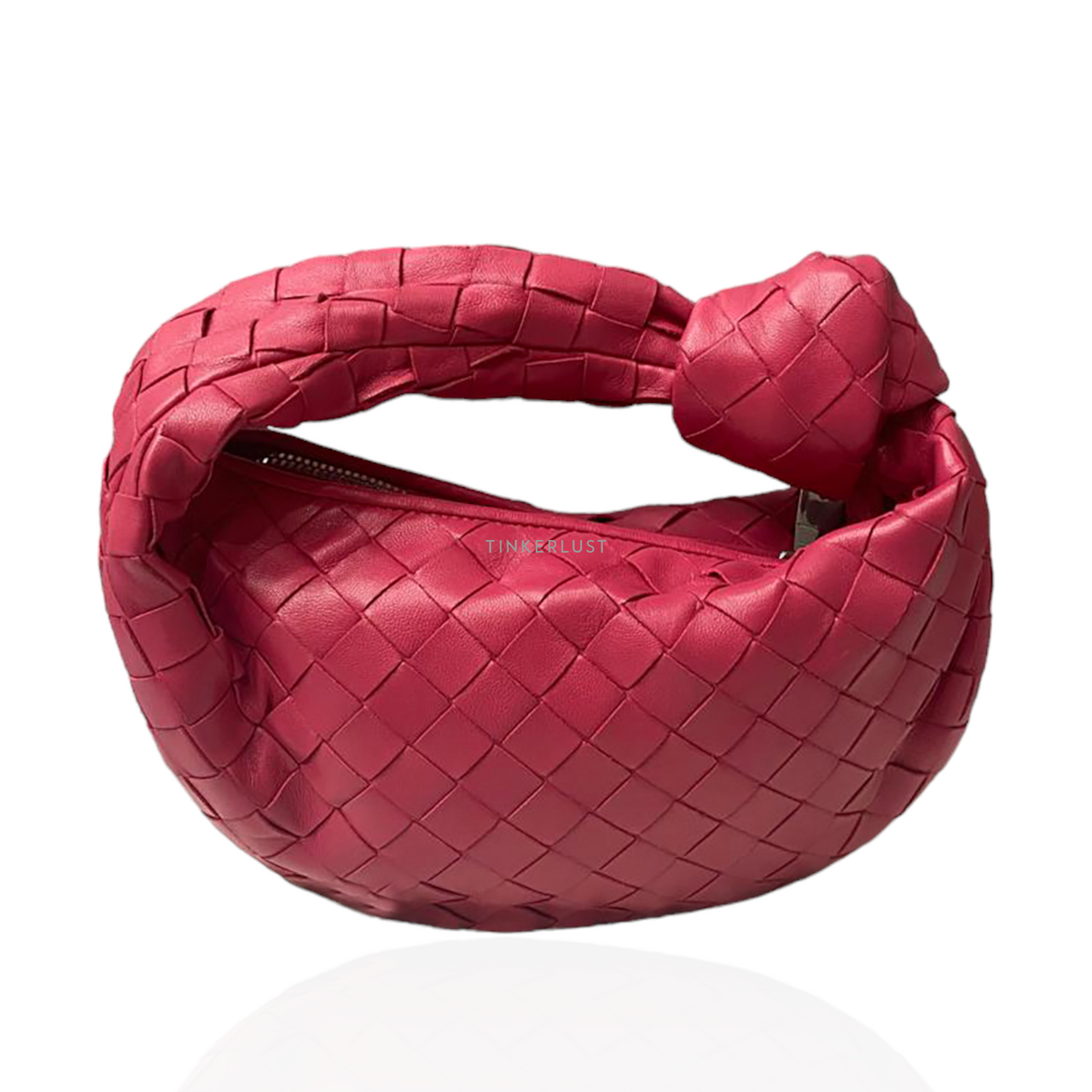 tas handbag Bottega Veneta Intrecciato Mini Jodie Red SHW Handbag Tinkerlust